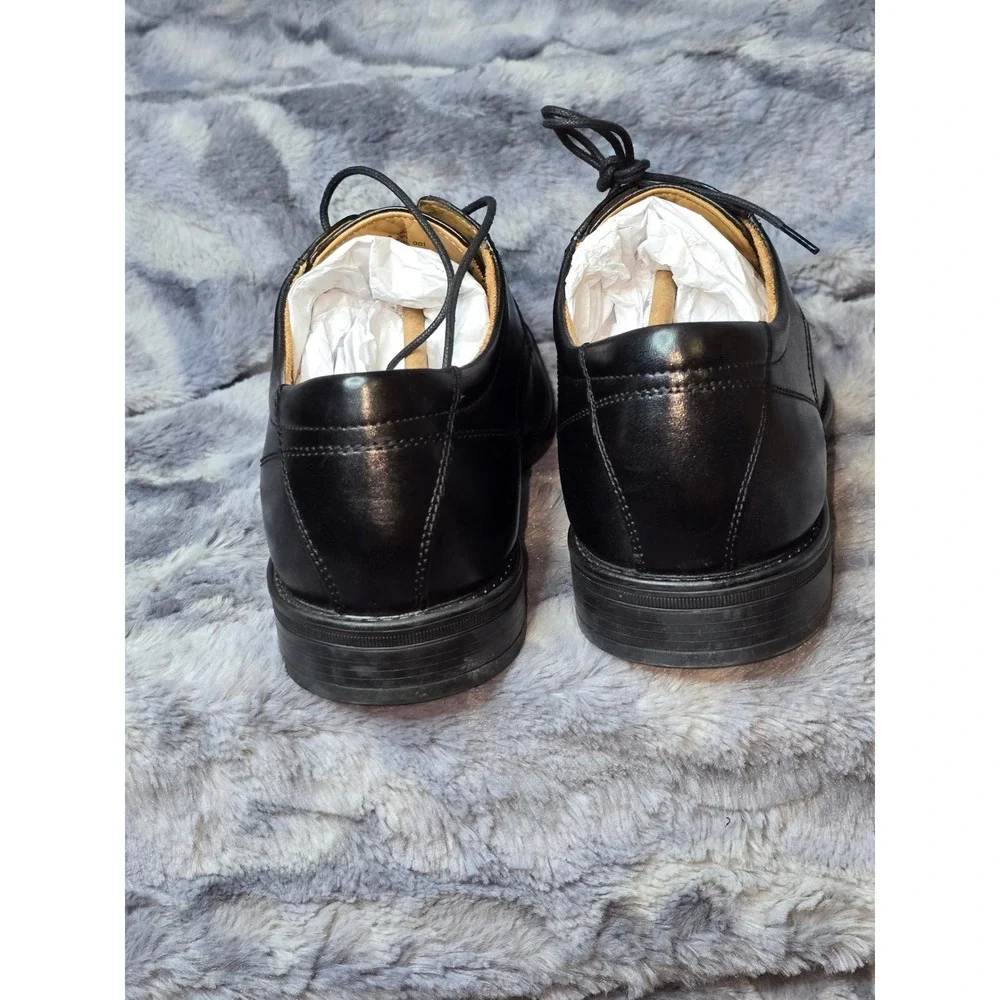 NWB Florsheim Mens 10 D Black Leather Center Cap‎ Toe Oxford  display picture 2